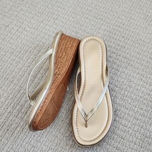 Gold Wedge Sandals